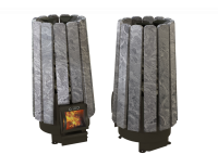  Банная печь Гриль Д Комета Вега 180 Stone, короткий вынос (черная)