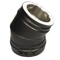 Отвод 45 градусов Schiedel Permeter ULTRA 50 черный, D 130/230 мм