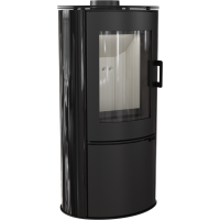  Печь-камин Kratki Koza AB S DR K (черный кафель) 