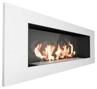 Биокамин Zefire Elliot 1200 с белой рамкой со стемалитом