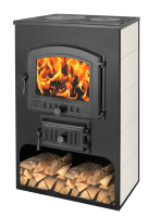  Печь-камин Везувий ПК-03(224) (с плитой, в бежевой плитке)