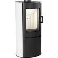  Печь-камин Kratki Koza AB S DR K (белый кафель) 