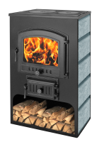  Печь-камин Везувий ПК-03(224) (с плитой, в талькохлорите)