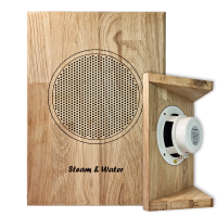 Влагостойкий динамик с декоративной дубовой сеткой SW 525 Wood - Corner, для бани и сауны