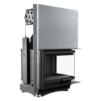  Чугунная топка Kratki Zuzia BS (угловая, стекло справа, с подъемом)