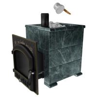  Премиальная банная печь "Сибирь-40"(дверка 700х700), в облицовке "Оптима" змеевик