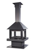 Дровяной камин ROCAL Giselle 90 Graffiti стальной