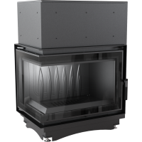  Чугунная топка Kratki Zuzia BS DECO (угловая, стекло слева)