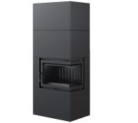 Каминокомплект SIMPLE Box черный с топкой BS, правый угол