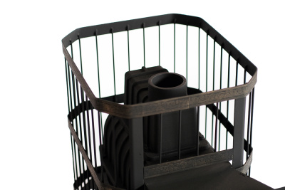  Чугунная банная печь НМК "Сибирь-22". Панорамная дверца (сетка)