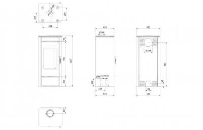  Печь-камин KOZA/TITAN/G
