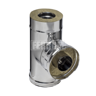 Сэндвич-тройник Феррум 90 град. (430/0,8 + оц.) диам.150х210 Сэндвич-тройник Феррум 90 град. (430/0,8 + оц.) диам.150х210