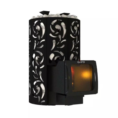  Банная печь Grill'D Violet Window Max (длинный выноc)