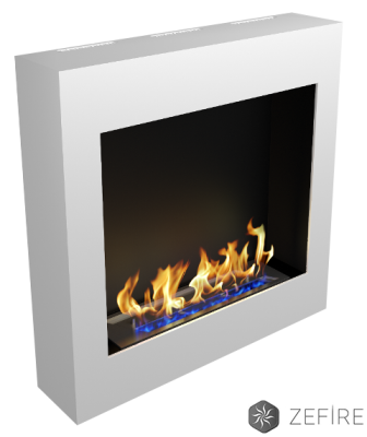 Биокамин Zefire Orion Qube 600 (с белой рамкой )