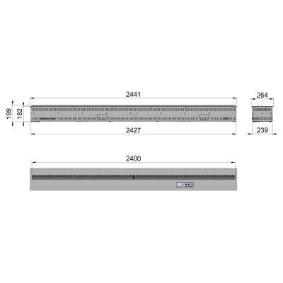Встраиваемый камин-увлажнитель FireLine 2400 Blue (черная панель)