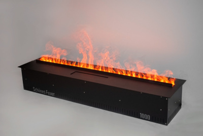 Встраиваемый электрический Schönes feuer 3D-камин FireLine 1000 (черная панель)