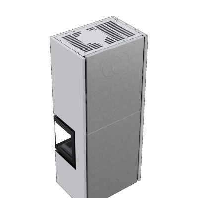 Каминокомплект SIMPLE Box белый с топкой BS, правый угол