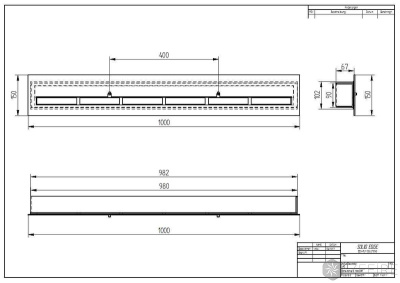 Прямоугольный контейнер Zefire 1000 с крышкой внутри Прямоугольный контейнер Zefire 1000 с крышкой внутри