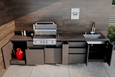 Кухня Astov BBQ № 2 (ширина 3440 мм) (готовое решение) Кухня Astov BBQ № 2 (ширина 3440 мм) (готовое решение)