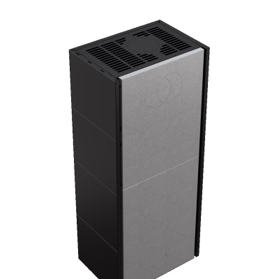 Каминокомплект SIMPLE Box черный с топкой BS, левый угол Каминокомплект SIMPLE Box черный с топкой BS, левый угол