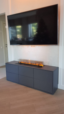 Встраиваемый электрический Schönes feuer 3D-камин FireLine 600 (черная панель)