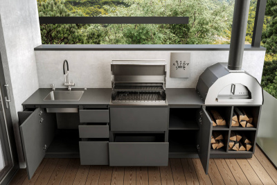 Кухня Astov BBQ № 4 (ширина 3300 мм)(готовое решение) Кухня Astov BBQ № 4 (ширина 3300 мм)(готовое решение)