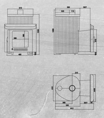 Банная печь Фёрингер Ламель Макси (Змеевик+Россо Леванте)