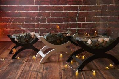 Биокамин Zefire Iris средний (темный) Биокамин Zefire Iris средний (темный)