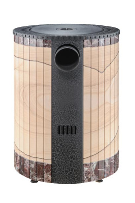  Печь Фёрингер отопительно-варочная "Нелжа" Окаменевшее дерево(перенесенный рисунок)/Россо Леванте