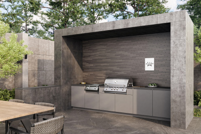 Кухня Astov BBQ № 13 (ширина 3600 мм)(готовое решение)