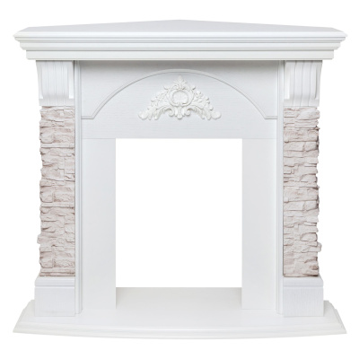 Портал для электрокамина Athena GR STD WT Corner (угловая)