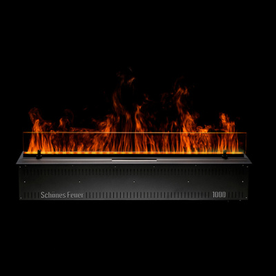 Встраиваемый электрический Schönes feuer 3D-камин FireLine 1000 (черная панель)