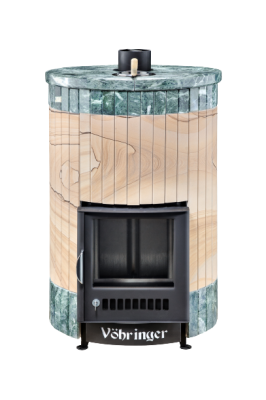  Банная печь Фёрингер Ламель Уют 18 ("Окаменевшее дерево" перенесённый рисунок+Змеевик)