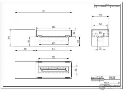 Биокамин Zefire Podium 900 Биокамин Zefire Podium 900