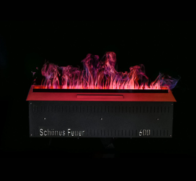 Встраиваемый электрический Schönes feuer 3D-камин FireLine 600 (черная панель)