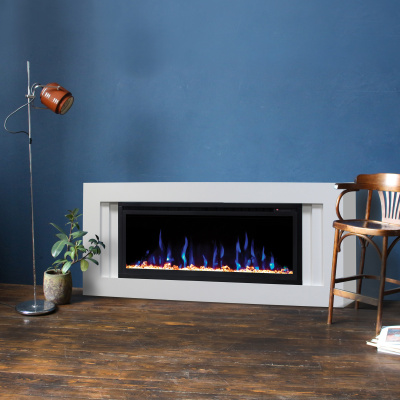 Электрокамин Stockholm 42/BV WT с очагом Saphir 42