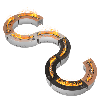 Паровой камин Airtone Vepo Radial 1000 мм (черный матовый) Паровой камин Airtone Vepo Radial 1000 мм (черный матовый)