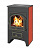 Печь-камин Везувий ПК-02(205) (с плитой, в красной плитке)