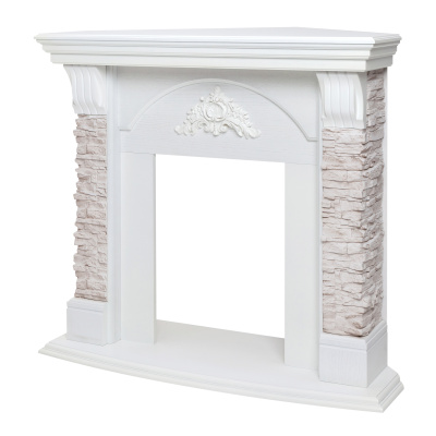 Портал для электрокамина Athena GR STD WT Corner (угловая)