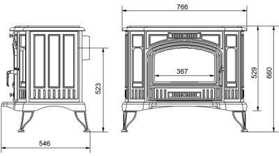  Чугунная печь Kratki Koza K 9 