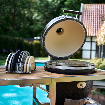 ГРИЛЬ MONOLITH AVANTGARDE CLASSIC ЧЕРНЫЙ МАТОВЫЙ БЕЗ БОКОВЫХ СТОЛИКОВ И ПОДСТАВКИ