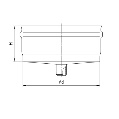 Конденсатоотвод для трубы Феррум (430/0,5) диам. 200 внешний