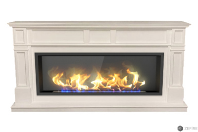 Биокамин Zefire в линейном портале Сьерра со стемалитом