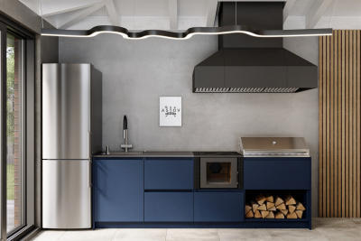 Кухня Astov BBQ № 12 (ширина 2640 мм)(готовое решение)