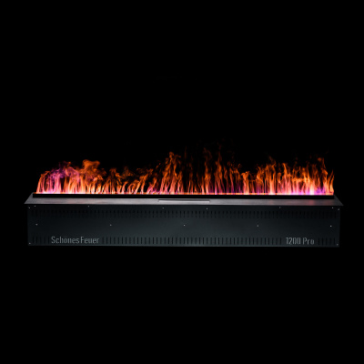 Встраиваемый электрический Schönes feuer 3D-камин FireLine 1200 (черная панель)