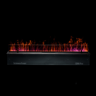 Встраиваемый электрический Schönes feuer 3D-камин FireLine 1200 (черная панель)