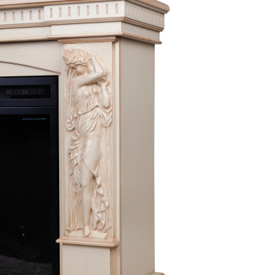 Портал для электрокамина Diva 33 WT Белый дуб с бежевой патиной