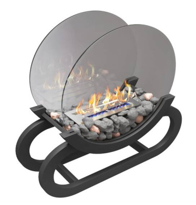 Биокамин Zefire Iris Ellipse (темный)