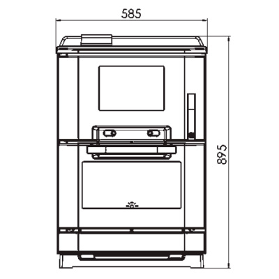  Печь плита Plamen CALOREX 100 белая
