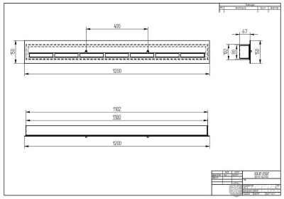 Прямоугольный контейнер Zefire 1200 с крышкой внутри Прямоугольный контейнер Zefire 1200 с крышкой внутри